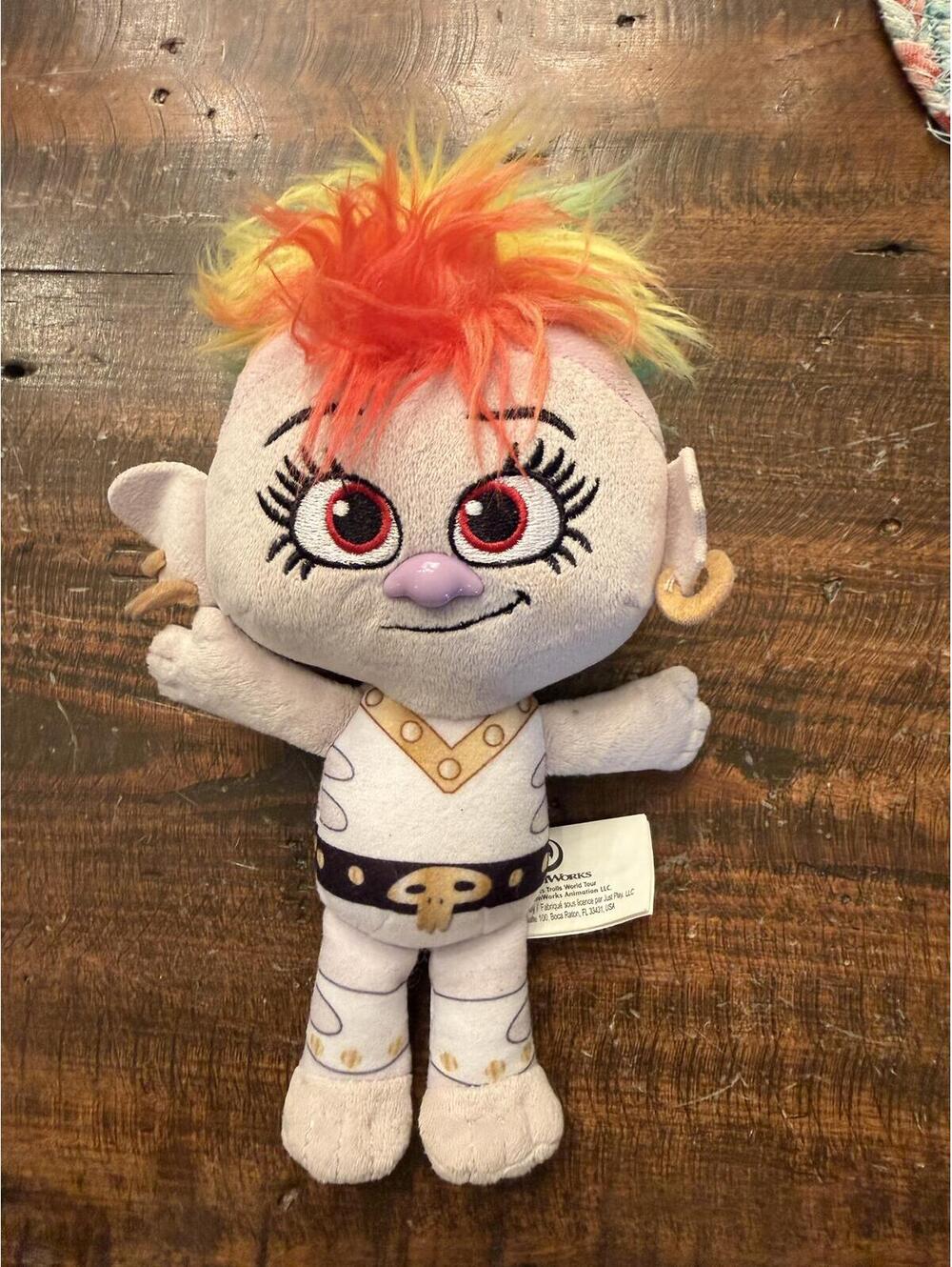 DreamWorks Trolls World Tour Barb Plush Toy with Rainbow Hair